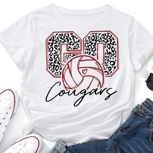 Go Cougars Volleyball Svgleopard Cougars Svgvolleyball Mom - Etsy