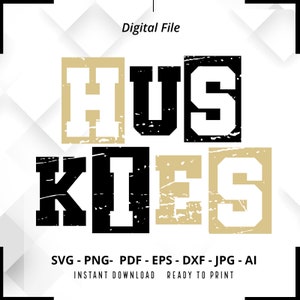 Huskies SVG PNG, Huskies Maskottchen svg, Huskies Mama svg, Huskies Shirt svg, Huskies jubeln svg, Schulgeist svg, Huskies Pride svg, Schnittdatei