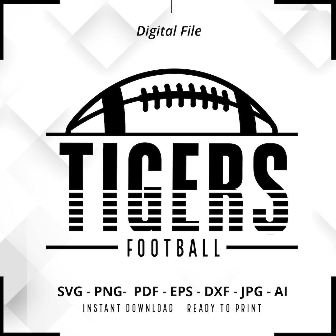 Tigers Football SVG PNG, Tigers Svg, Tigers Shirt Svg, Tigers Png