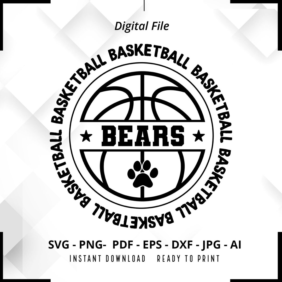 Bears Basketball SVG PNG, Bears Svg, Basketball Shirt Svg, Bears Cheer