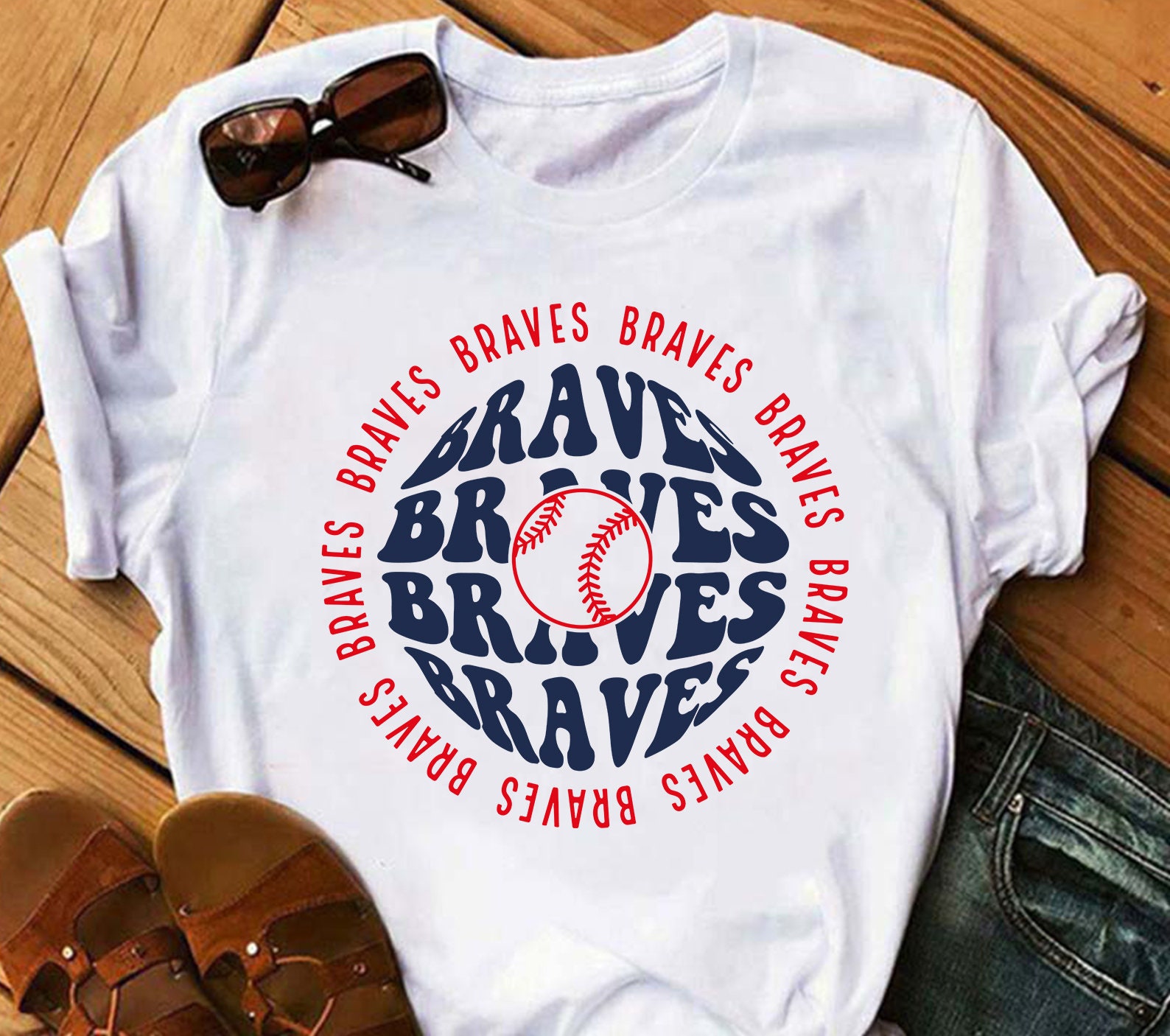 Fear the Chop shirt Funny Braves Atlanta Baseball Quote Raglan Baseball Tee