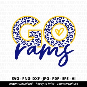 Go Rams SVG PNG Rams Svgleopard Go Rams Svgrams Shirt - Etsy