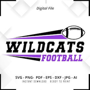 Wildcats Football SVG PNG, Wildcats svg, Wildcats Shirt svg, Wildcats png, Football Shirt svg, Football Mom svg, Football svg, Cut File