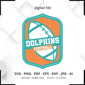 Dolphins SVG PNG, Dolphins Football svg, Dolphins Mascot svg, Dolphins Shirt svg, Dolphins Cheer svg, School Spirit svg, Dolphins Pride svg