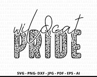 Leopard Wildcat Pride SVG, Mascot Cut File (Digital Download)