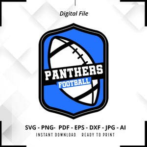 Panthers SVG PNG, Panthers Football svg, Panthers Mascot svg, Panthers Shirt svg, Panthers  Cheer svg, School Spirit svg, Panthers Pride svg