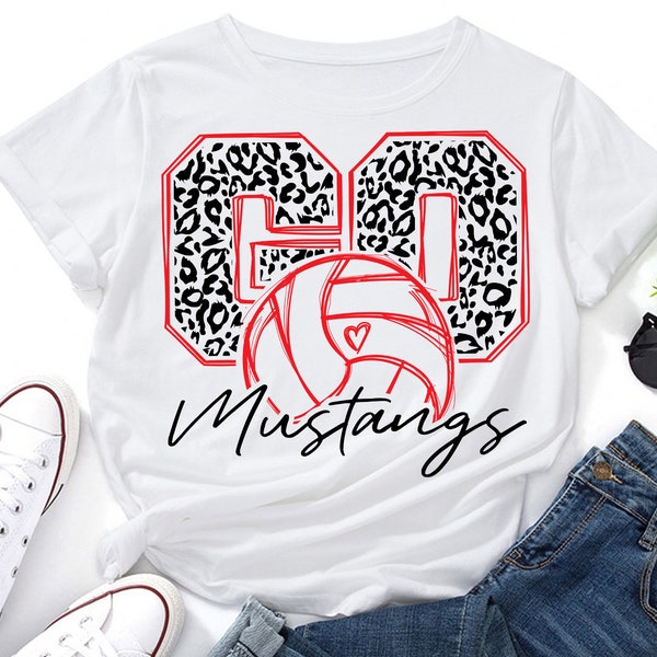 Mustang Volleyball Svg - Etsy