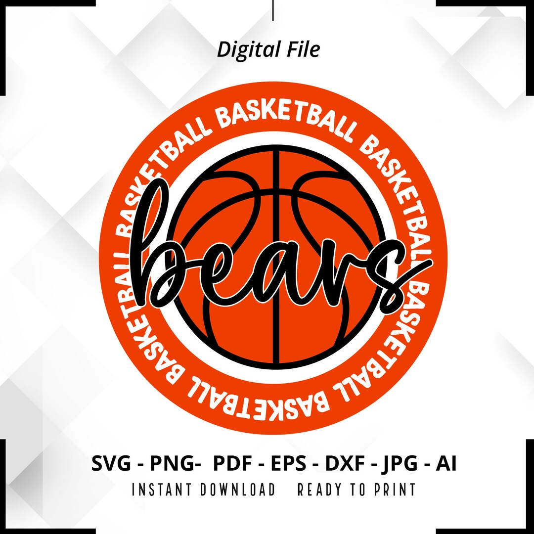 Bears Basketball SVG PNG, Bears Svg, Basketball Shirt Svg, Bears Cheer