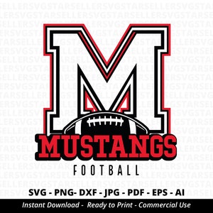 Mustangs Football SVG PNG ,Mustangs svg,Mustangs Shirt svg,Mustangs Mascot svg,Mustangs Pride svg,Mustangs Cheer svg,Cricut,Silhouette
