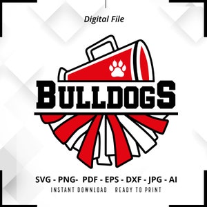 Bulldogs SVG PNG, Bulldogs  Paw svg, Bulldogs Mascot svg, Bulldogs Cheer svg, Retro Bulldogs svg, Bulldogs Sport svg, Bulldogs Shirt svg