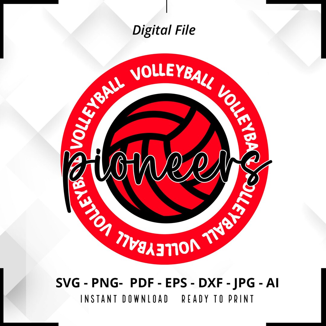 Pioneers Volleyball SVG PNG, Pioneers Svg, Pioneers Shirt Svg ,pioneers ...
