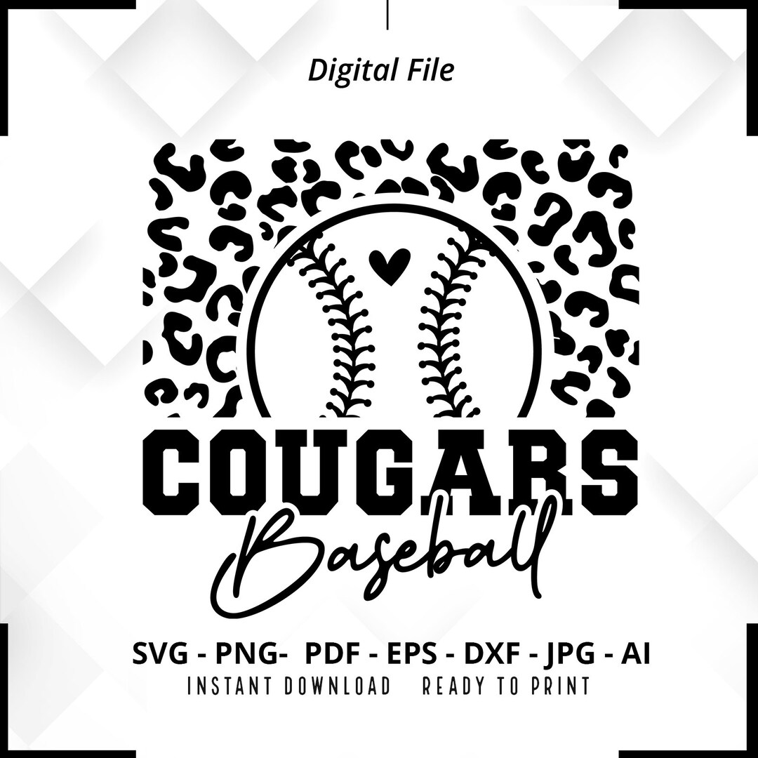 Cougars Baseball SVG PNG, Cougars Svg, Baseball Svg, Cougars Shirt Svg