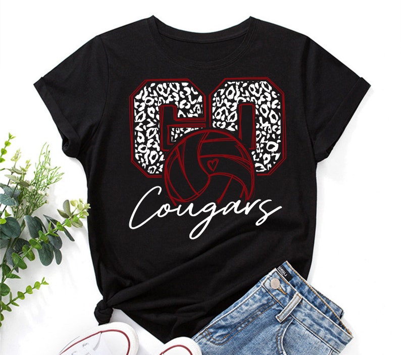 Go Cougars Volleyball Svgleopard Cougars Svgvolleyball Mom - Etsy
