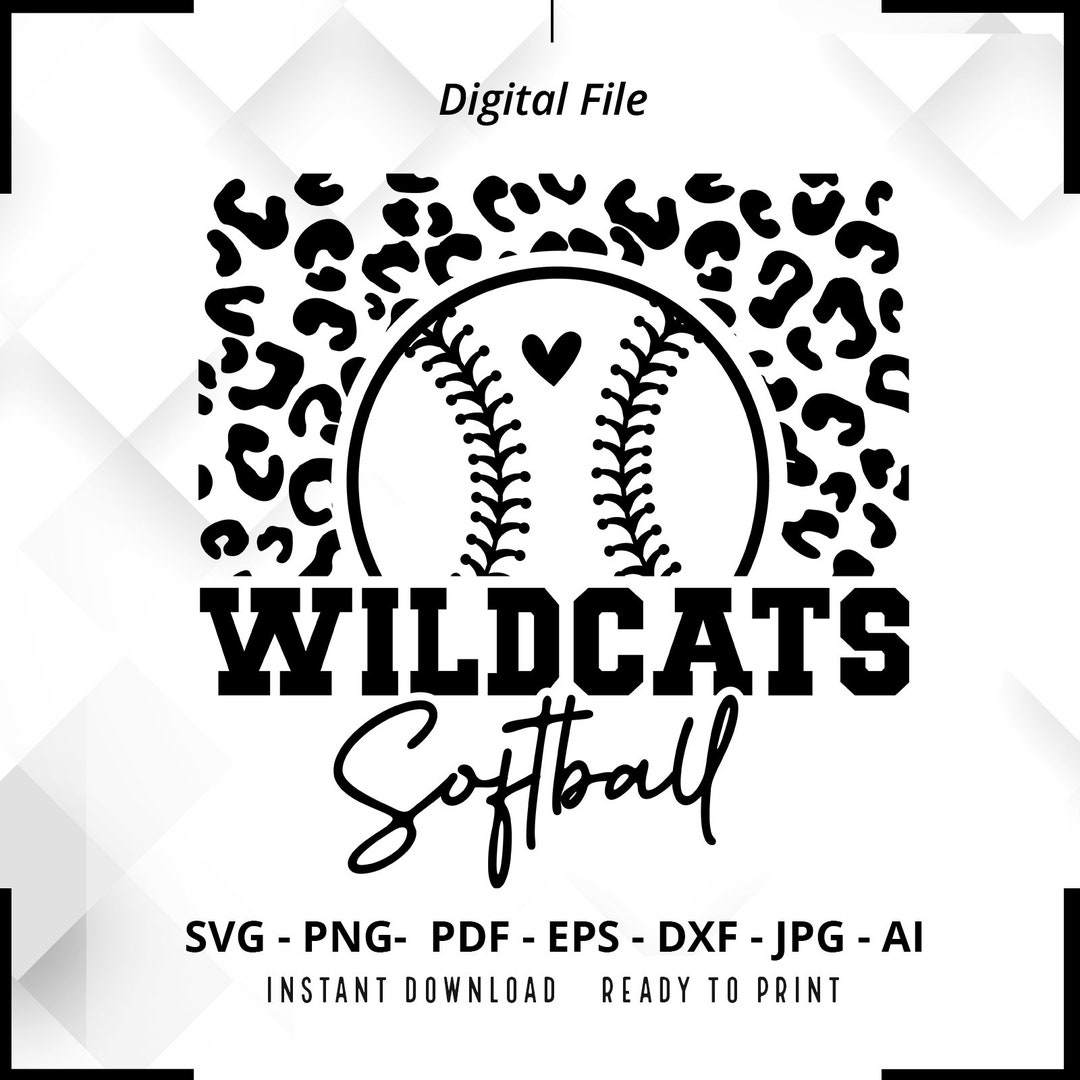 Wildcats Softball SVG PNG, Wildcats Svg, Softball Svg, Wildcats Shirt