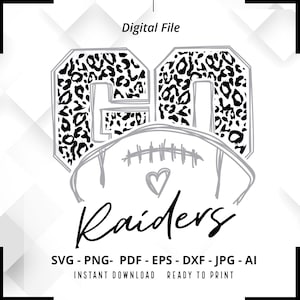 Vai Raiders Football SVG PNG, Raiders svg, Raiders Shirt svg, Raiders Mascot svg, Raiders Pride svg, Raiders Cheer, School Spirit svg, Cricut