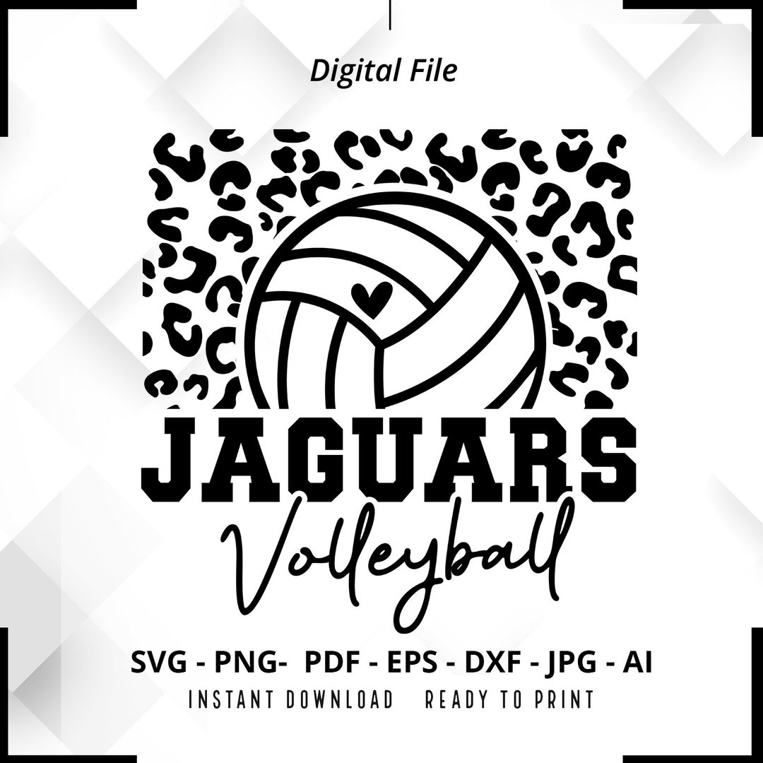Jaguars Volleyball SVG PNG, Jaguars Svg, Jaguars Cheer Svg, Volleyball