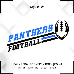 Panthers Football SVG PNG, Panthers svg, Panthers Mascot svg, Panthers Shirt svg, Panthers Cheer svg, School Spirit svg, Panthers Pride svg