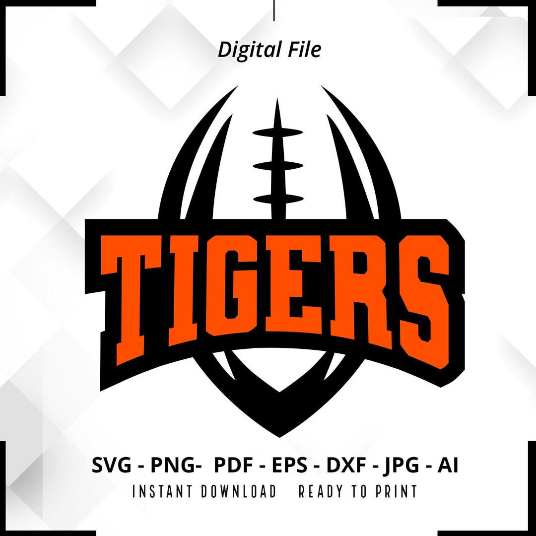 Tigers SVG PNG, Tigers Football Svg, Tigers Mascot Svg, Tigers Shirt