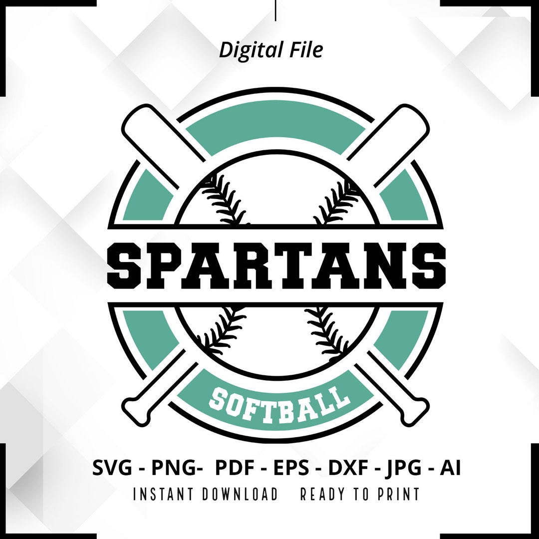 Spartans Softball SVG PNG, Spartans Svg, Softball Svg, Spartans Shirt ...