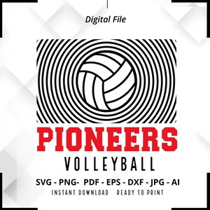 Pioneers Volleyball SVG, Pioneers Svg, Pioneers Shirt Svg ,pioneers ...