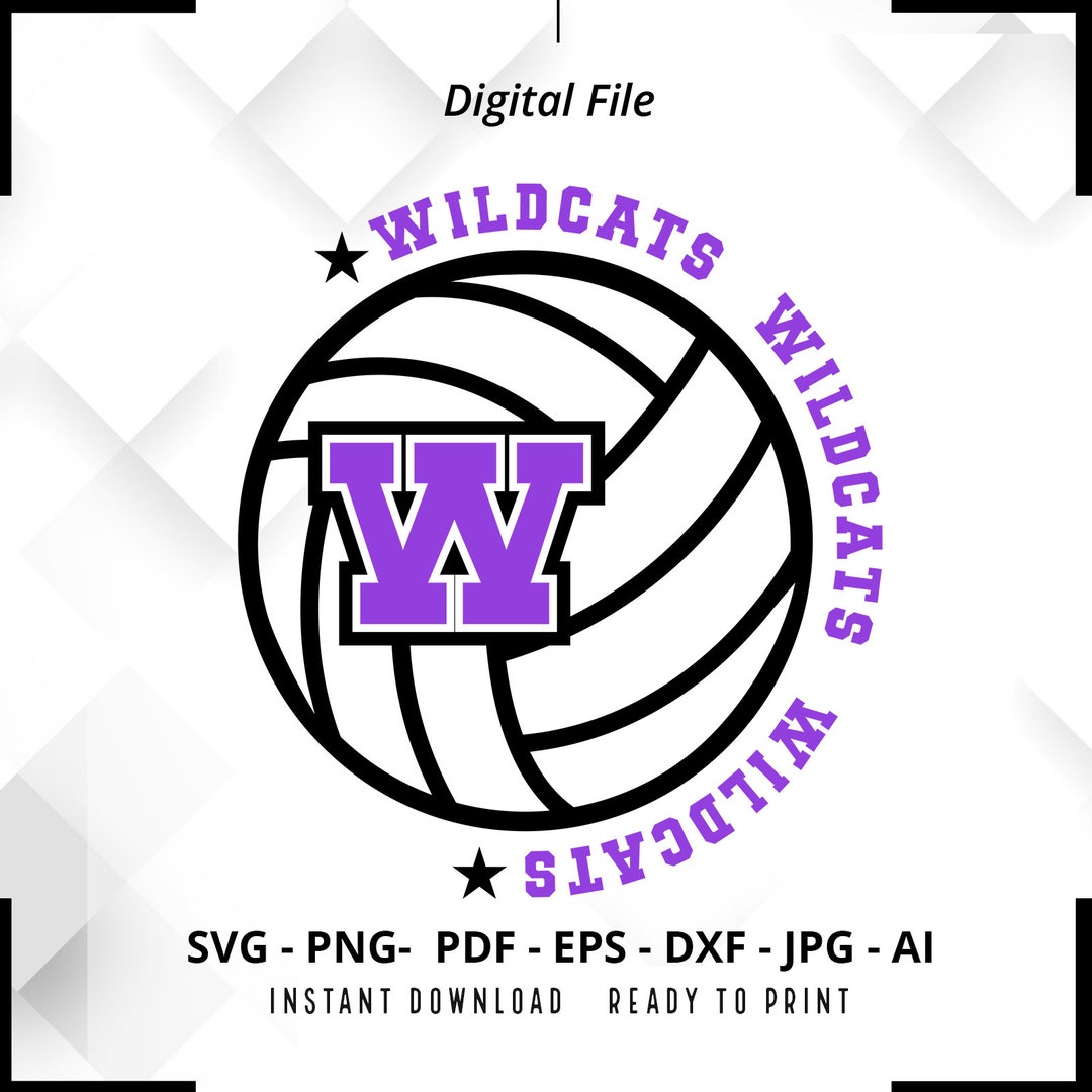 Wildcats Volleyball SVG PNG, Wildcats Svg, Wildcats Cheer Svg