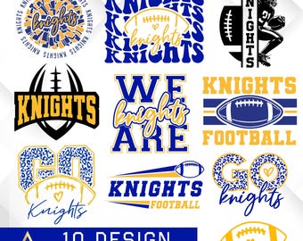Knights Football SVG Bundle, Sports Team Cut Files (Digital Download)