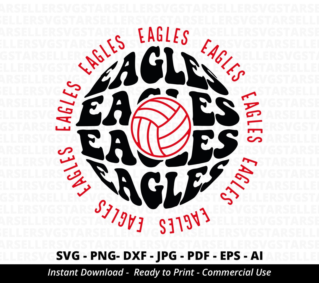 Eagles Volleyball SVG PNG, Eagles Svg,eagles Love Svg,eagles Mascot Svg,volleyball Mama Svg