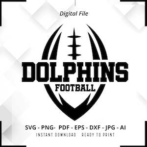 Dolphins SVG PNG, Dolphins Football svg, Dolphins Mascot svg, Dolphins Shirt svg, Dolphins Cheer svg, School Spirit svg, Dolphins Pride svg