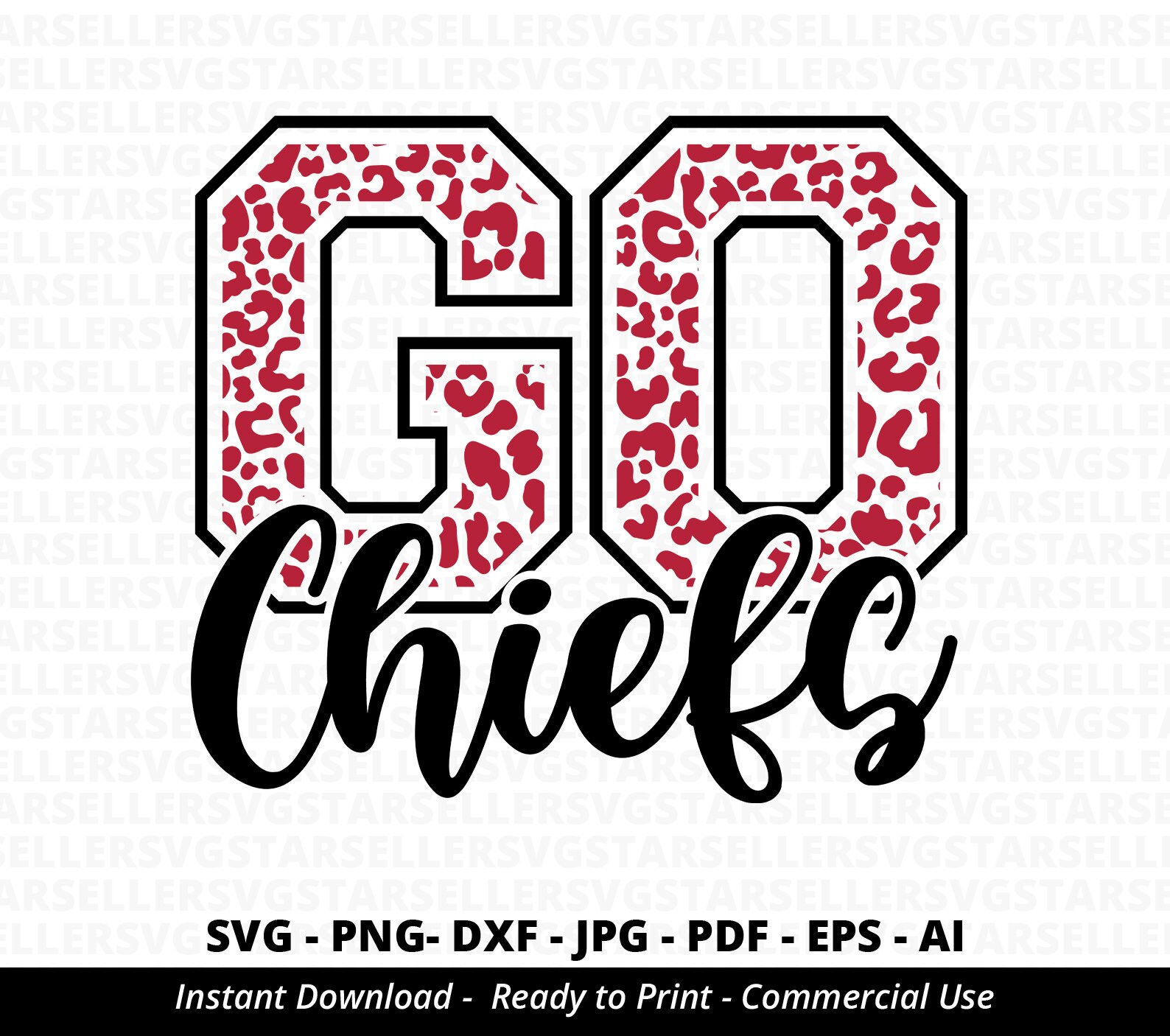 Go Chiefs SVG, Team Mascot, Cheer Graphic (digital Download) - Etsy