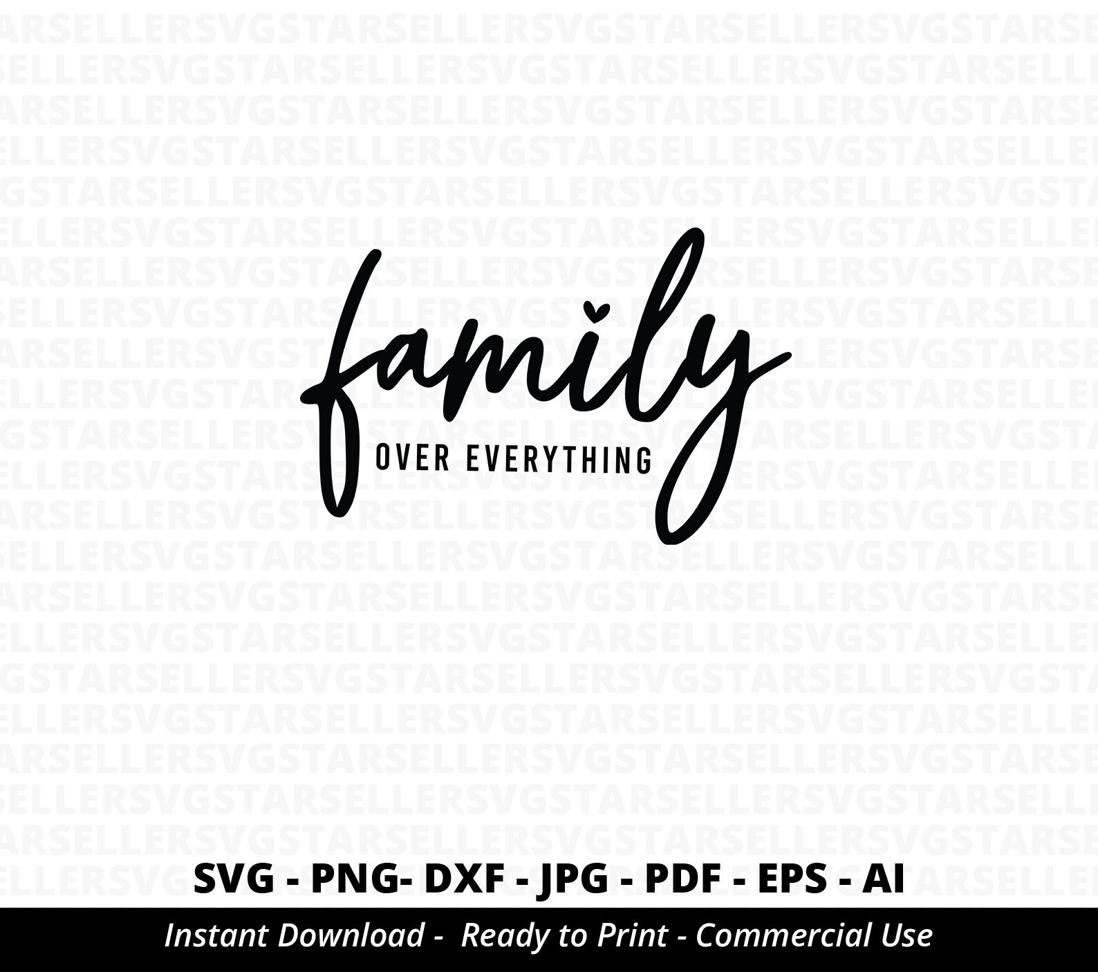 Family Over Everything SVG Family Svgfamily is Everything Etsy