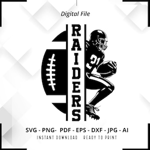Raiders SVG PNG, Raiders Football svg, Raiders Mascot svg, Raiders Shirt svg, Raiders Cheer svg, School Spirit svg, Raiders Pride svg, Cricut