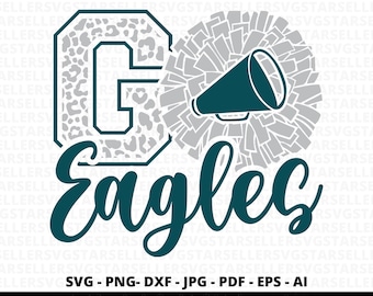 Leopard Eagles Cheer SVG, School Team Mascot (Digital Files)