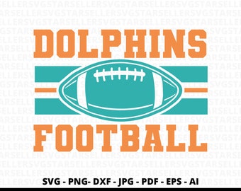 Dolphins Football SVG, PNG, Silhouette
