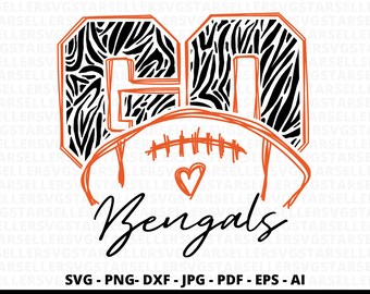 Go Bengals Football SVG, Mascot Cheer, Game Day Fan (Digital Download)