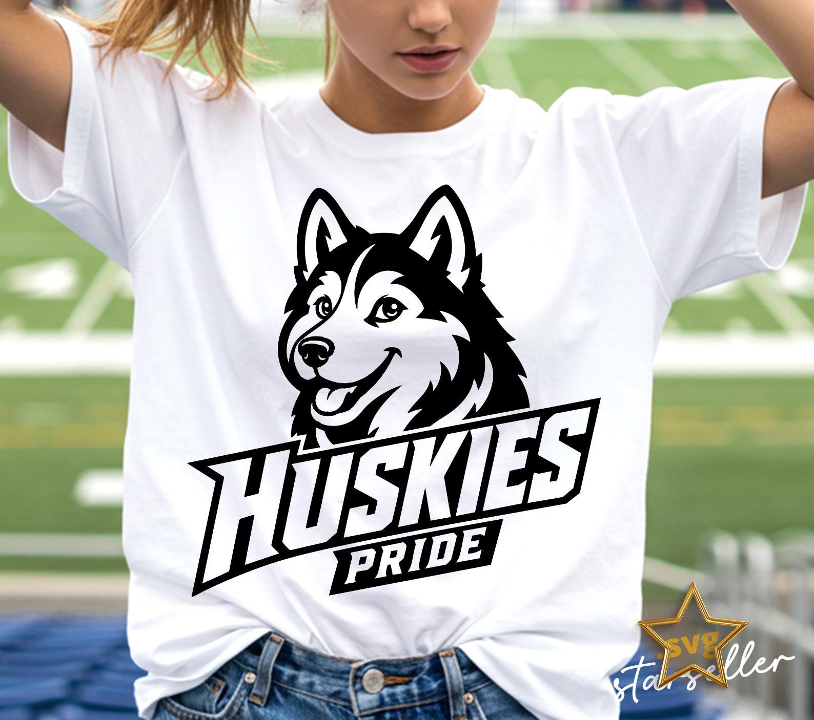 Huskies Pride SVG PNG, Cute Husky Mascot Design - Etsy