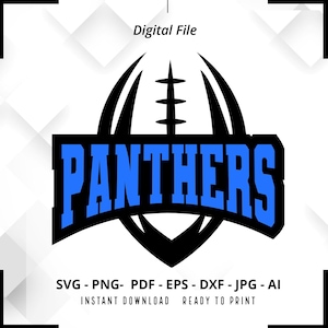 Panthers SVG PNG, Panthers Football svg, Panthers Mascot svg, Panthers Shirt svg, Panthers  Cheer svg, School Spirit svg, Panthers Pride svg