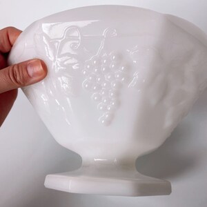 Vintage Milk Glass Fruit Bowl Anchor Hocking
