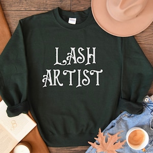 Lash Artist sweatshirt for cosmetologist Esthetician, Lash Tech Sweater, gifts for her, women boss friend beauty stylist crewneck shirt.