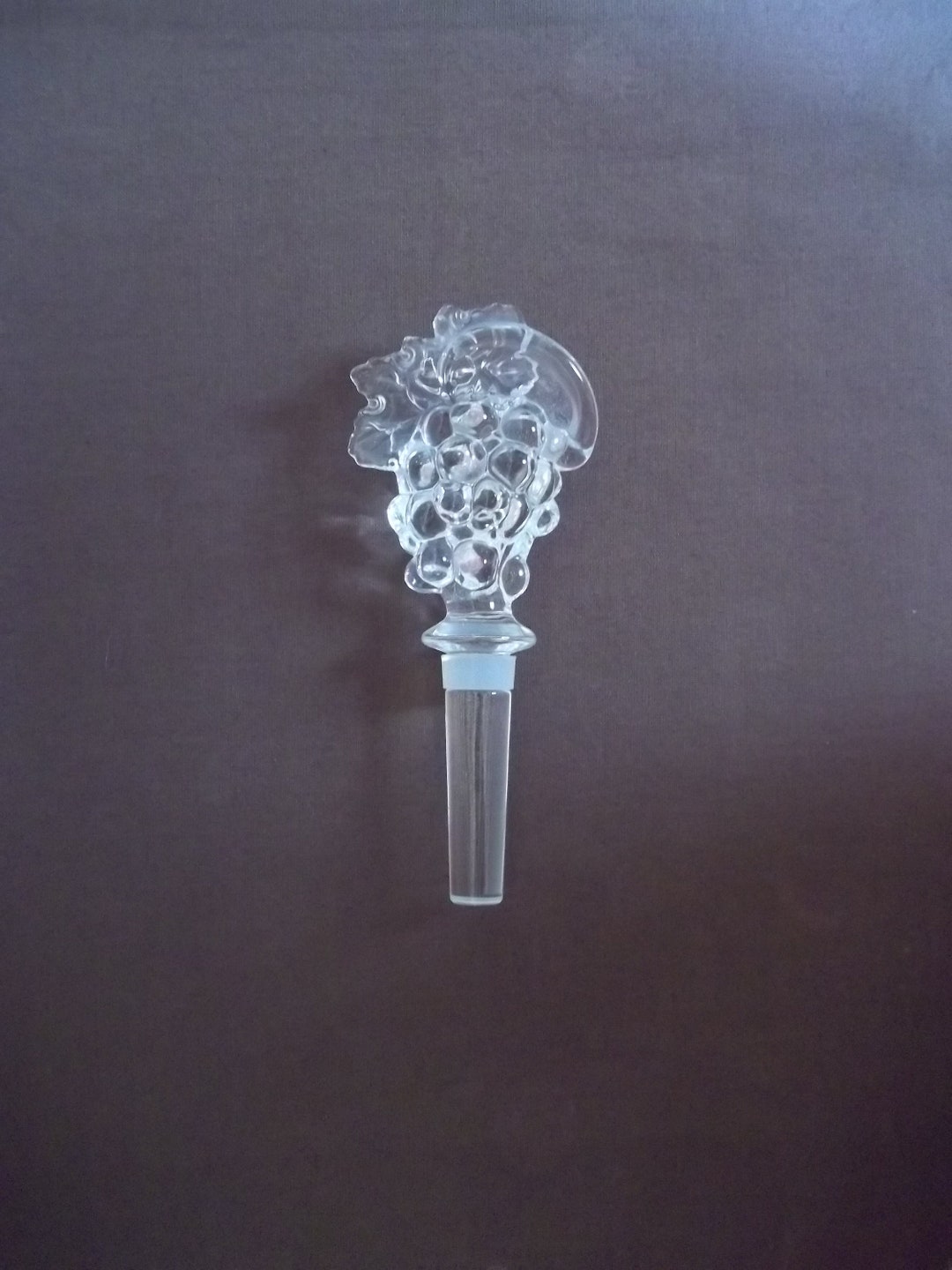 Mikasa Crystal Wine Bottle Stopper leaf & Grapes Etsy