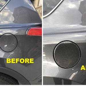 REAL CARBON FIBER Fuel Door Gas Cover Trim Overlay For Toyota Corolla Sedan 2003-2008