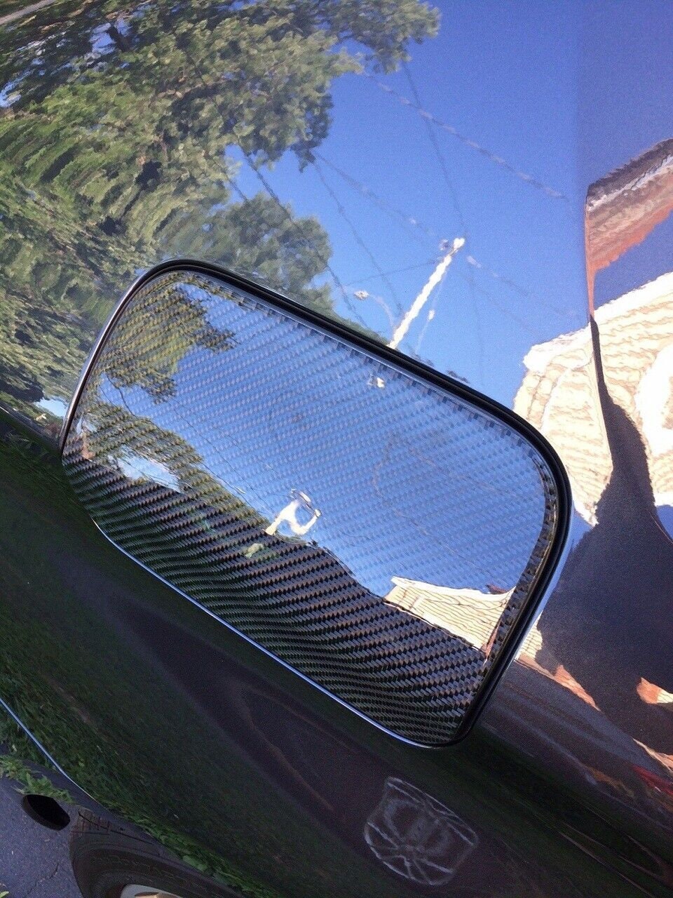 REAL CARBON FIBER Fuel Door Gas Cover Trim Overlay for Cadillac Cts 4DR 20082013 Etsy