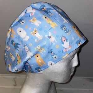Blue Dog Scrub hat