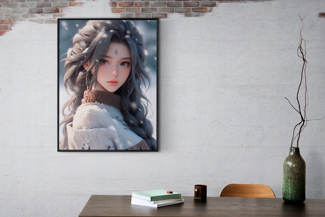 Snow Queen Anime Girl Art Yuki-onna Manga Japanese Anime - Etsy