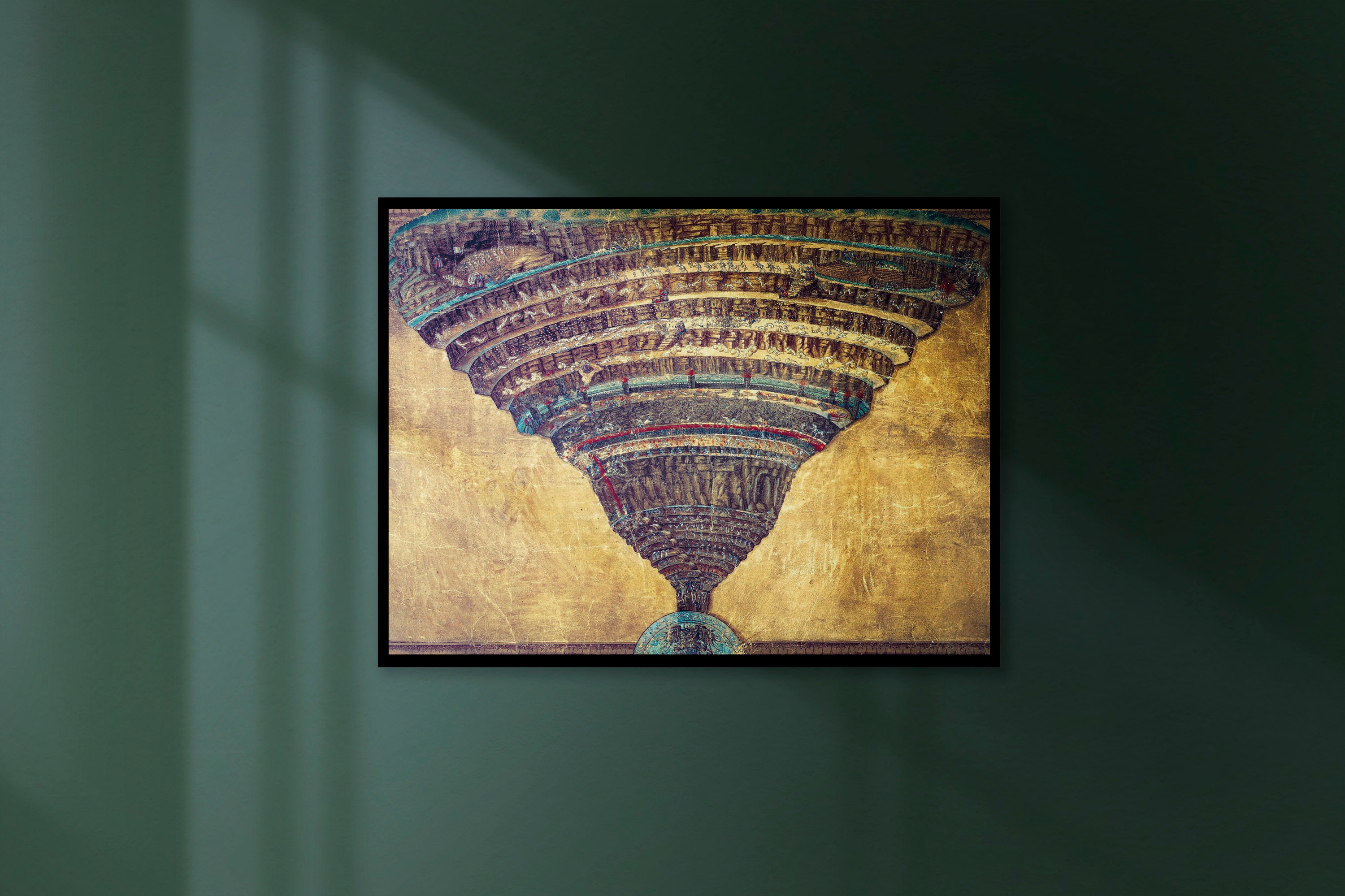 Sandro Botticelli the Map of Hell Print on Canvas Canvas Etsy