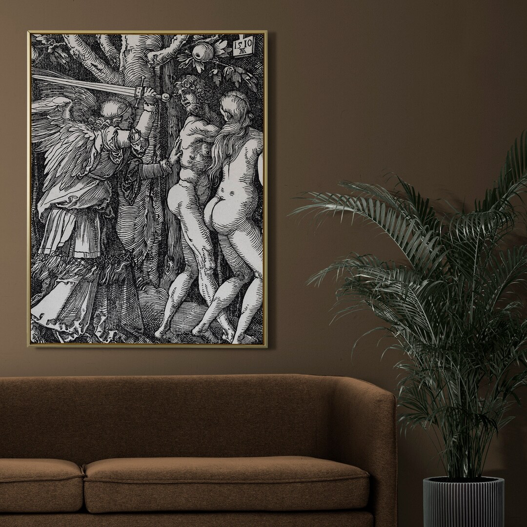 Albrecht Durer the Expulsion From Paradise Printing on - Etsy