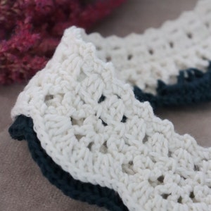 Collier crochet / Col blanc amovible / faux col / collier en dentelle au crochet image 5