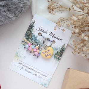 Stygnmarkörset med glaspärlor | Sticktillbehör med hjärtformad charm