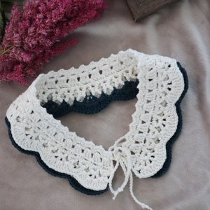 Collier crochet / Col blanc amovible / faux col / collier en dentelle au crochet image 2