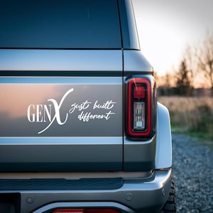 GenX – Built Different Vinyl Decal | Generation X Pride Sticker for Car, Laptop, Cooler & More