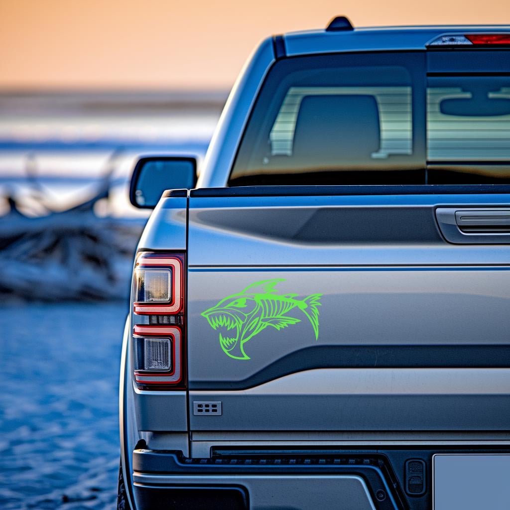 Angry Fish Decal - Color and Size Options Available